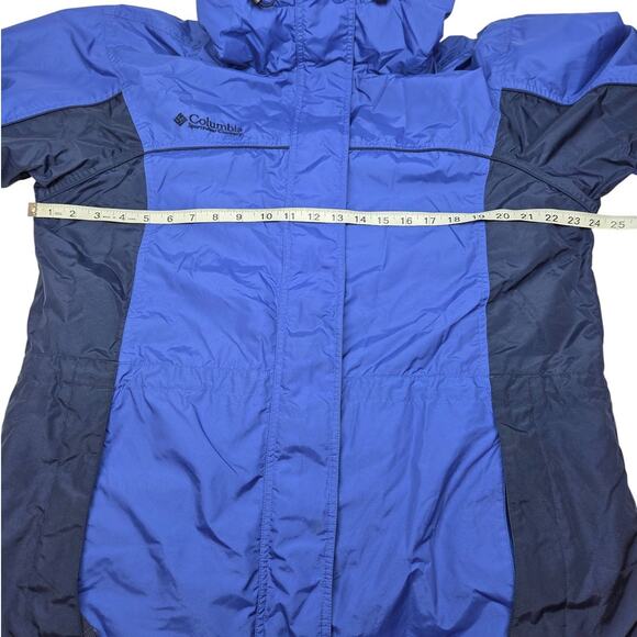 Vintage 90's Columbia Sportswear Blue Fleece Lined Hooded Jacket Women’s Large - Picture 8 of 12